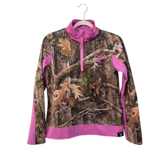TrueTimber Pullover Size Small 1/4 Zip Camo Hunting Camouflage Fleece Outdoor - Picture 1 of 8